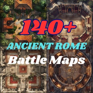 Paquet de cartes de bataille de la Rome antique pour RPG, cartes pour donjons et dragons, cartes de bataille, cartes de bataille dnd, cartes rpg numériques, carte dnd