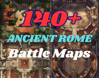 Paquet de cartes de bataille de la Rome antique pour RPG, cartes pour donjons et dragons, cartes de bataille, cartes de bataille dnd, cartes rpg numériques, carte dnd