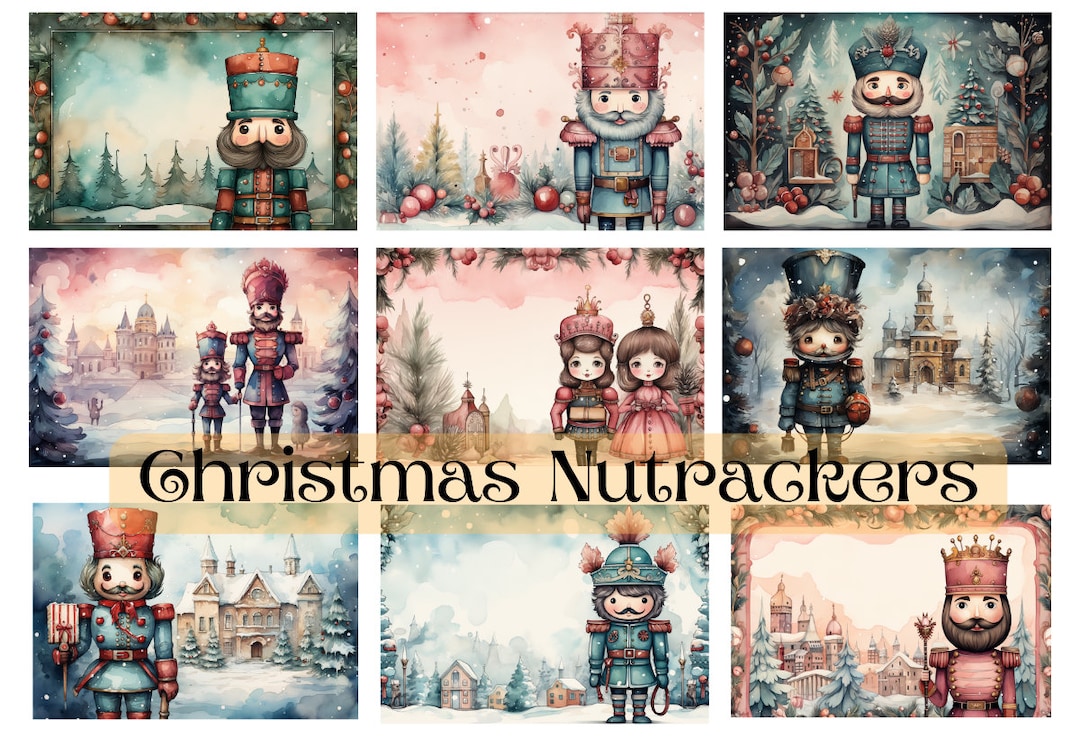 Christmas Nutcracker Backgrounds, Commercial Use, Jpg File, Digital