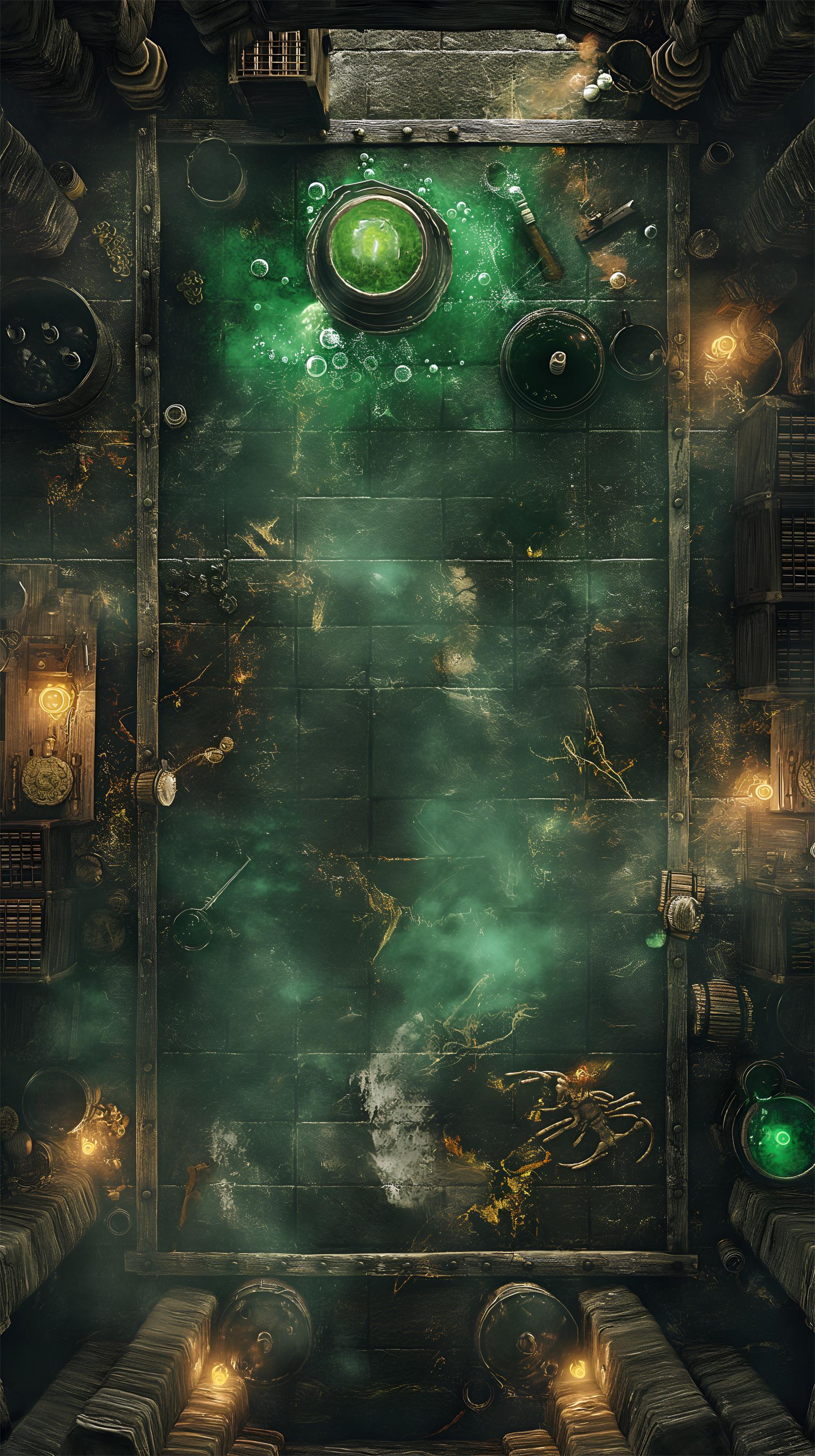 Alchemist s Lab Battle Map Magical Laboratory TTRPG Map For Dnd VTT 