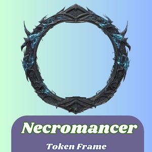 Necromancer Token Border Frame DnD | Digital Token for DnD, Foundry VTT, Roll20 | TTRPG Printable Frame | Dungeons and Dragons