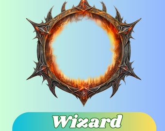 Wizard Token Border Frame DnD | Digital Token for DnD, Foundry VTT, Roll20 | TTRPG Printable Frame | Dungeons and Dragons | RPG Accessories