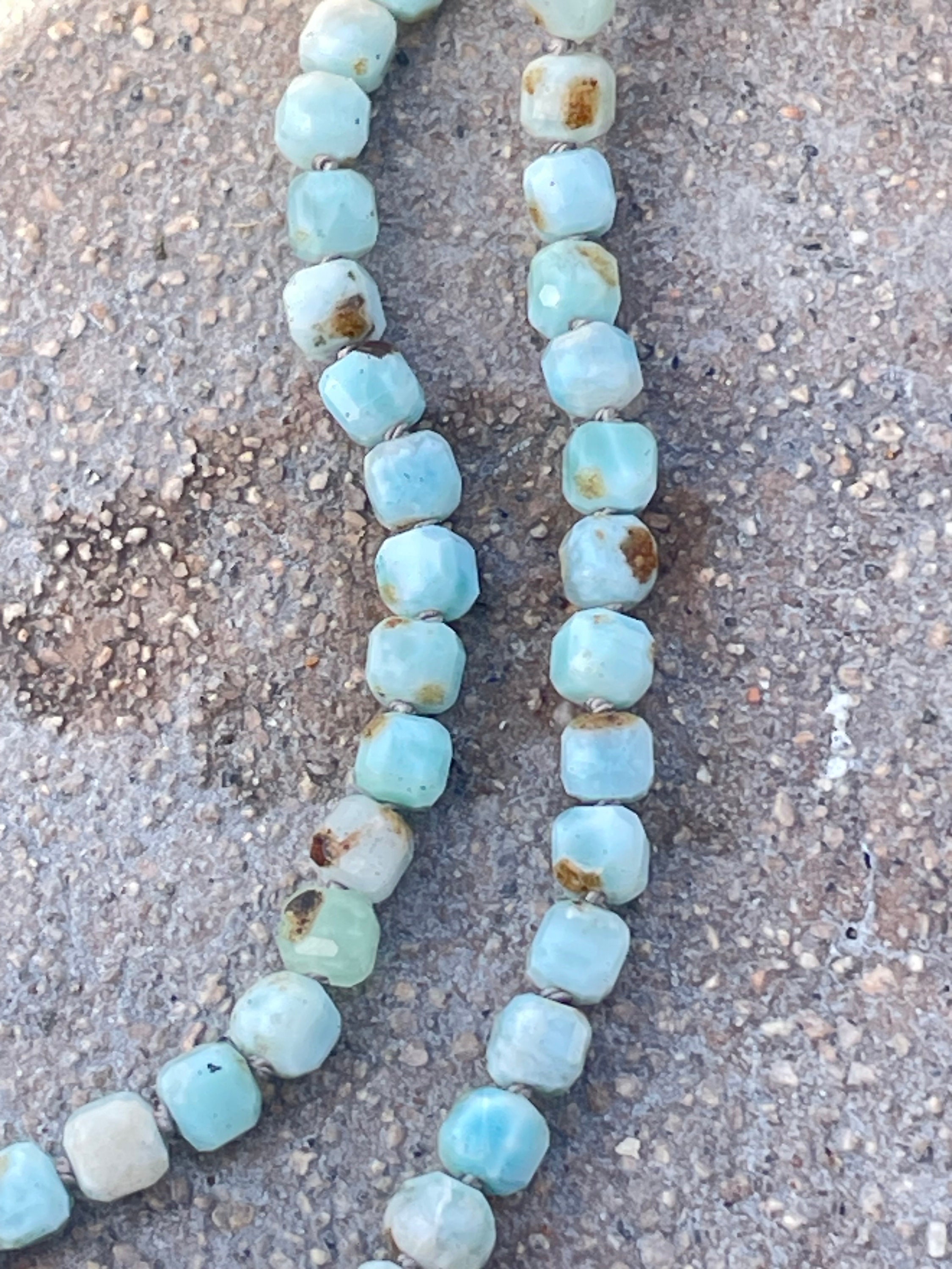 Collana Larimar Topazio Pietra di Luna - Dimora degli Angeli Gioielli