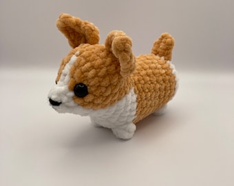 Crochet Amigurumi Plush Corgi, crochet corgi, corgi, stuffed animal, dog, holiday gift, crochet animal, crochet dog, Pembroke, Cardigan