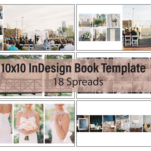 Wedding Book Template, 10x10 book template, Photo Book Template, Album Template, Indesign Template, Digital Album, INSTANT DOWNLOAD