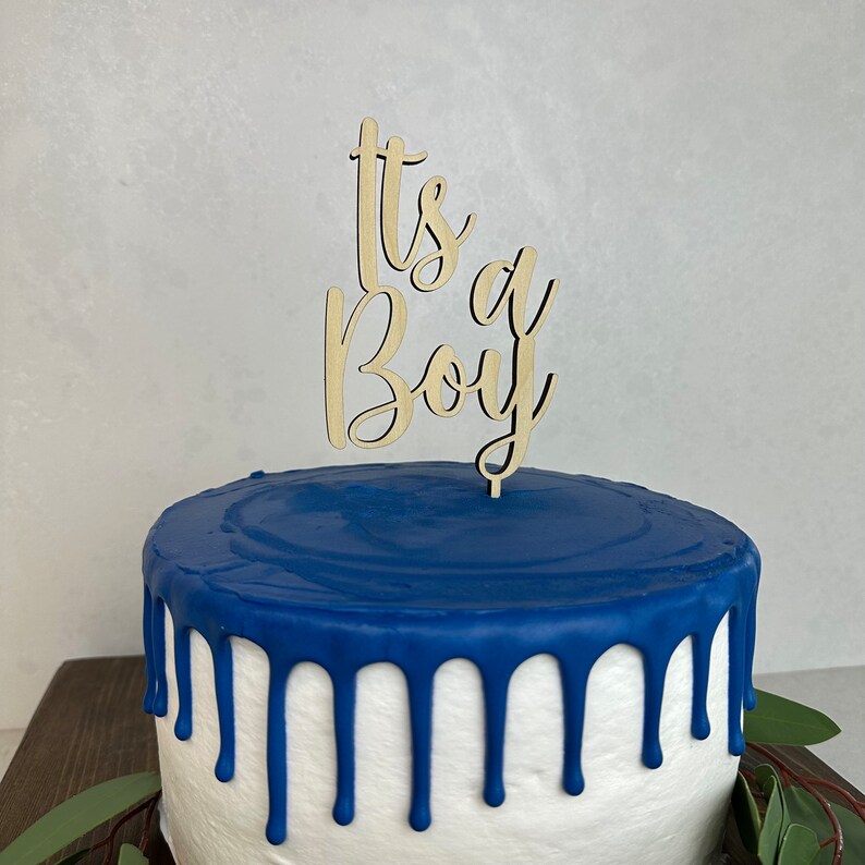 It's a Boy Cake Topper, Gender Reveal Cake Topper, Baby Shower Cake