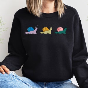 Trio of Snails Sweatshirt | Cute Sweatshirt | Adorable Crewneck Sweatshirt | Snail Gift for Girlfriend | Snail Gift for Boyfriend