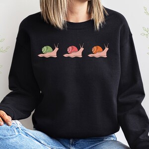 Snail Friends Sweatshirt | Cute Sweatshirt for Gift | Crewneck Sweatshirt | Snail Lover Gift | Snail Apparel | Colorful Snails