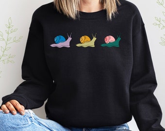 Trio of Snails Sweatshirt | Cute Sweatshirt | Adorable Crewneck Sweatshirt | Snail Gift for Girlfriend | Snail Gift for Boyfriend