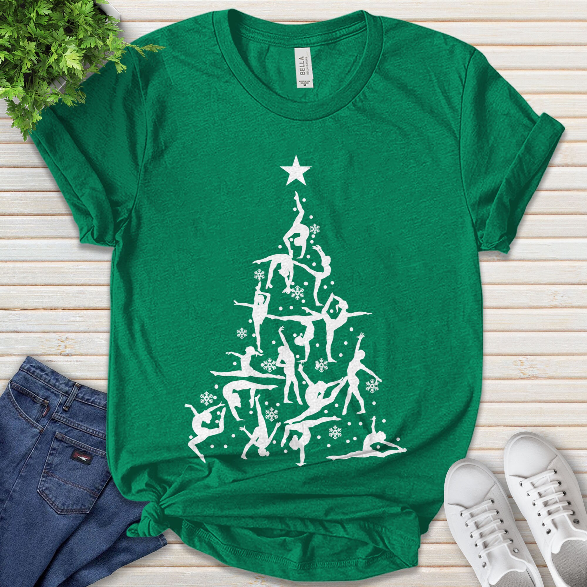 Discover Gymnast Christmas Tree Shirt