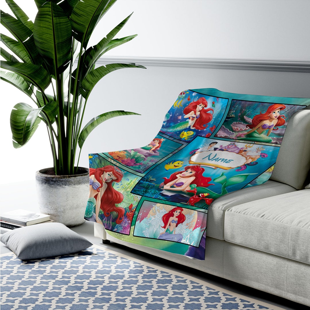 Custom Ariel the Little Mermaid Blanket Ariel Princess Etsy