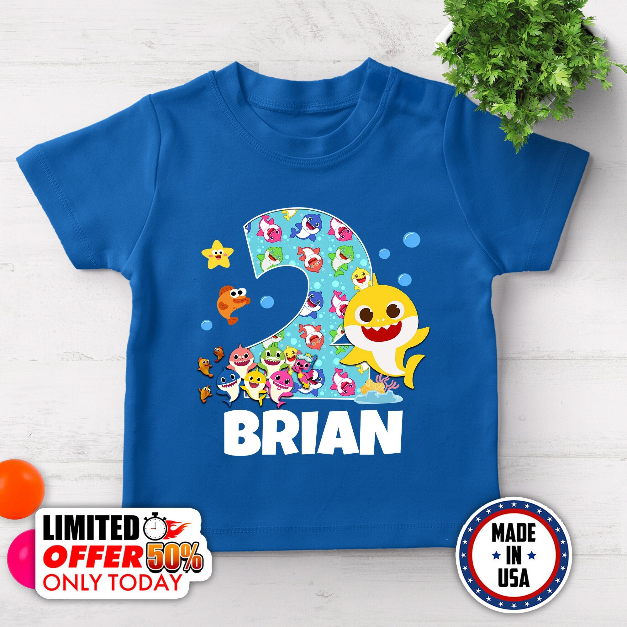 Baby Shark Family Birthday Shirt Shark Birthday Boy Shirt Etsy