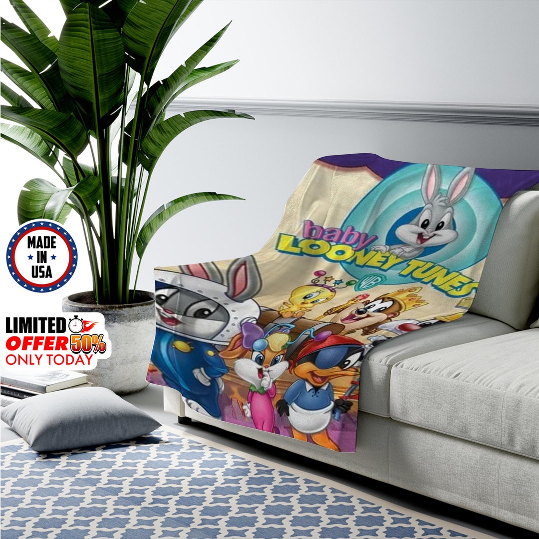 Baby Looney Tunes Blanket Personalized Disney Cartoon Etsy