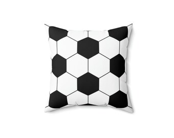 M13 - Soccer Ball - Faux Suede Square Pillow