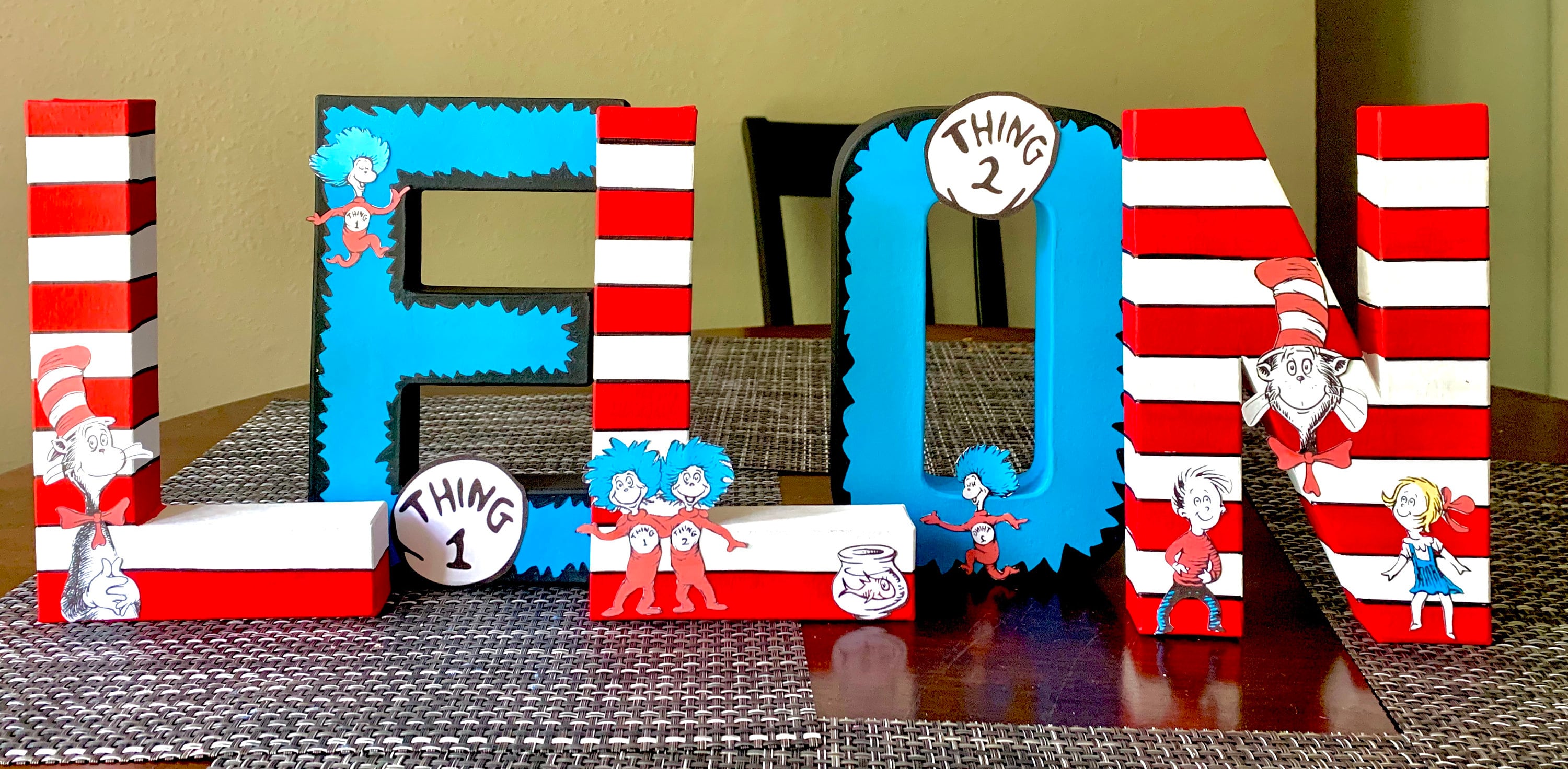 ANY THEME Custom Name, Stand up Paper Mache, Name Sign, Baby Shower Gift, Custom Decor