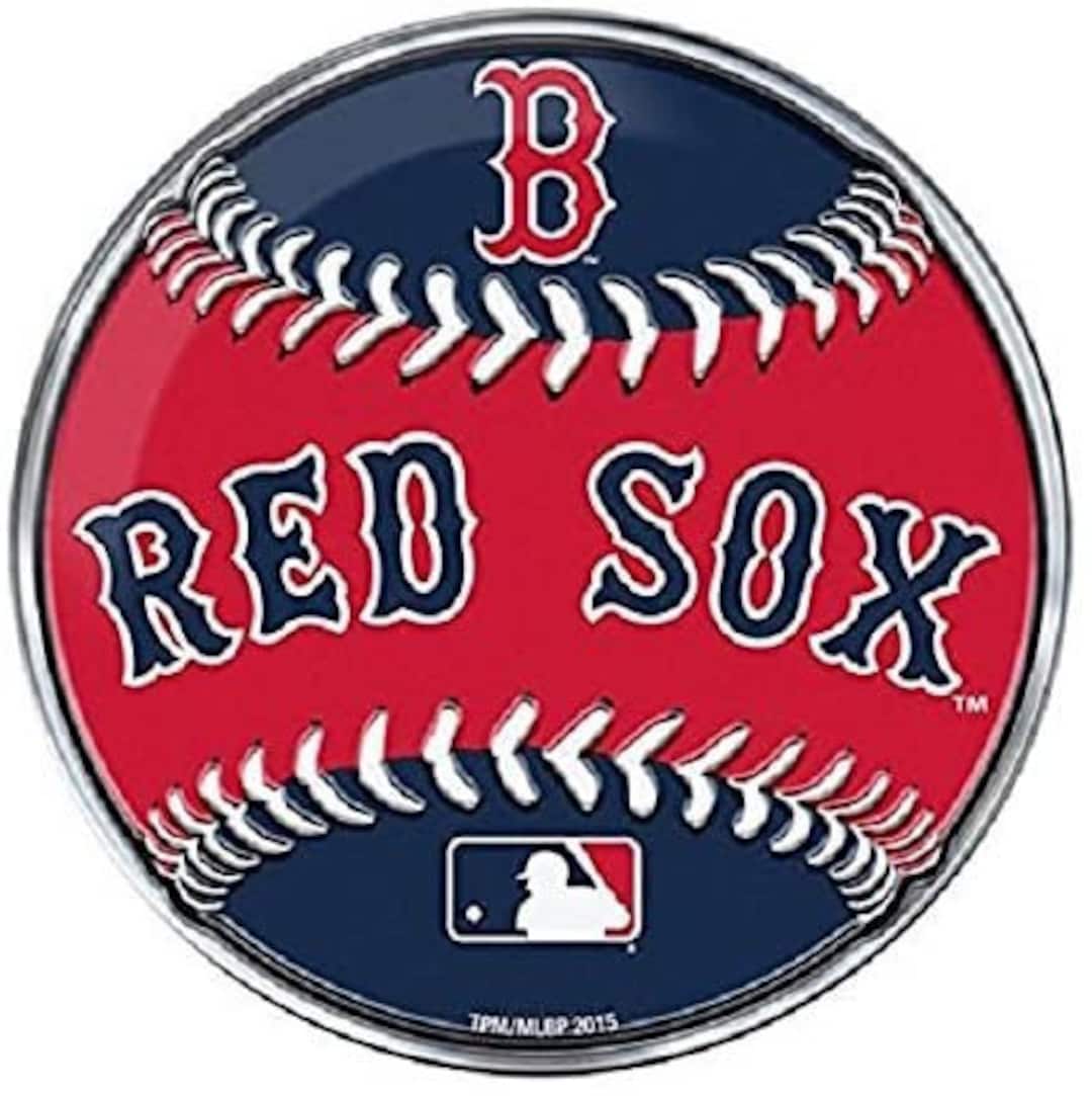 Boston Red Sox Aluminim Metal Color Auto Emblem Raised Decal Etsy