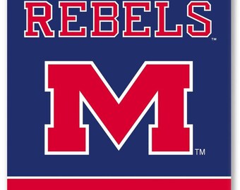 NCAA Mississippi Rebels Decal - 4x4 Inch Perfect Cut White Decal, Officially Licensed, Removable & Reusable For Cars, Windows, Laptops - View #7