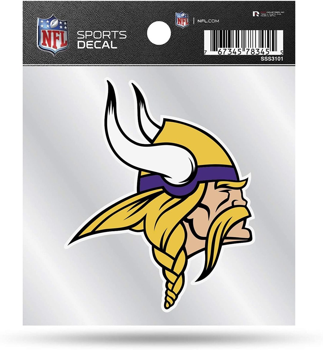 Minnesota Vikings Sticker Decal 4x4 Inch Clear Backing Auto Etsy
