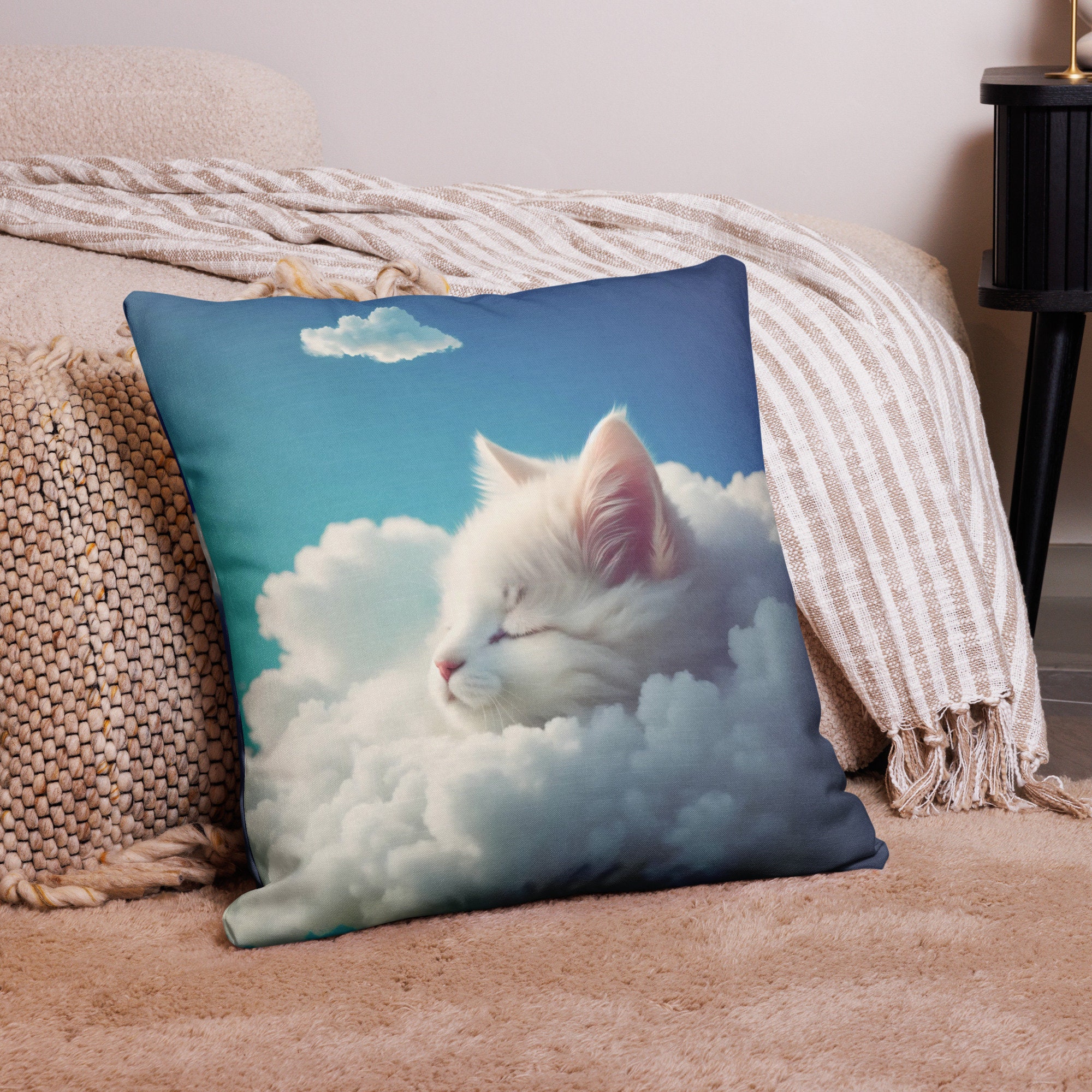 Cloud Throw Pillow in Oyster - Ethical Home Decor
