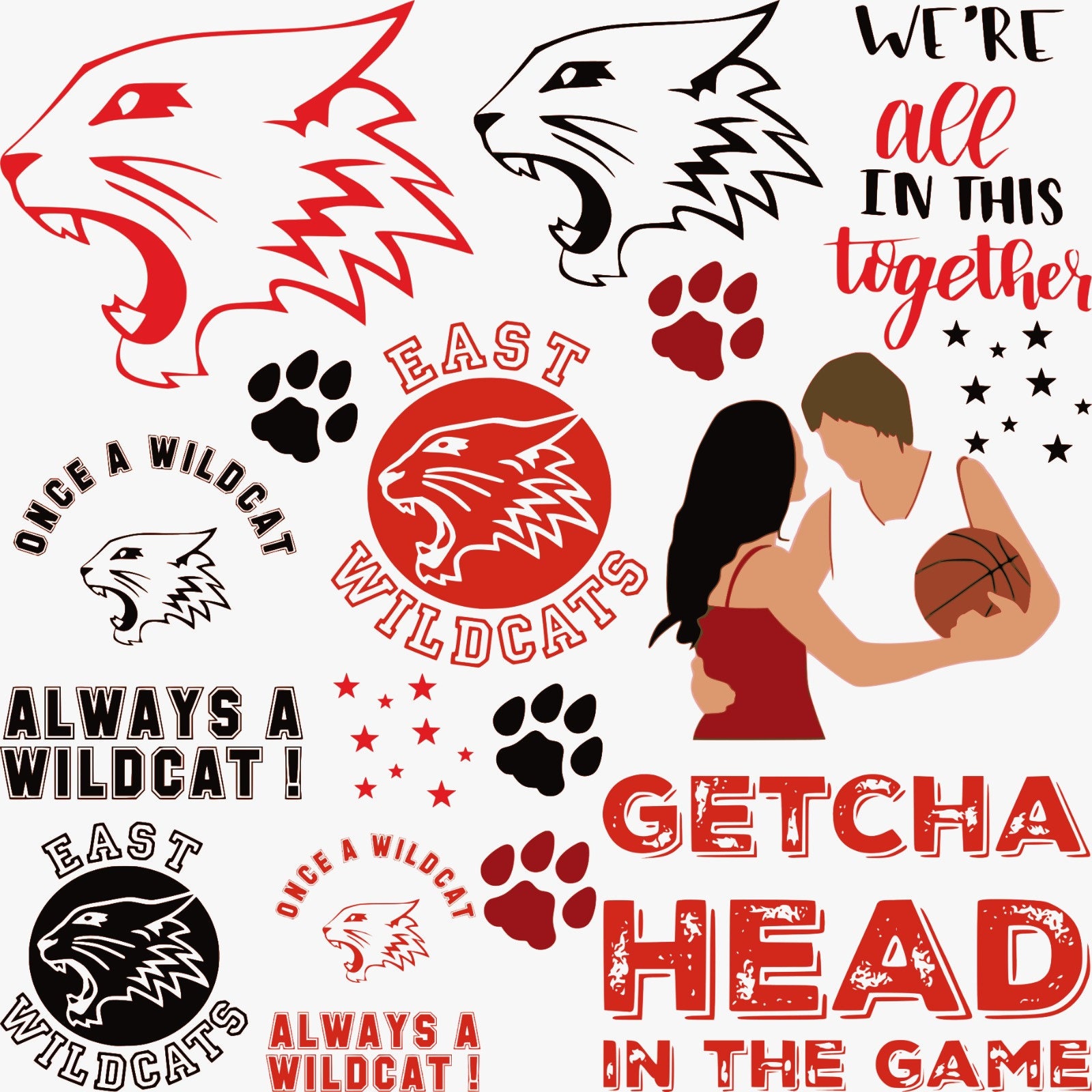 WILDCATS High School Musical SVG Wildcats Clip Art Cut File Etsy