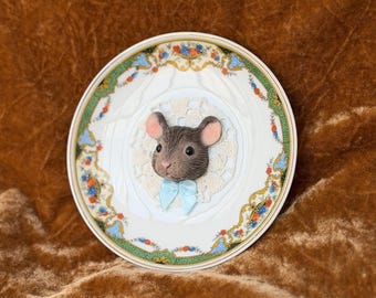 "Handgefertigte Maus ""Taxidermy"" Wandkunst, Skulptur Wandkunst."