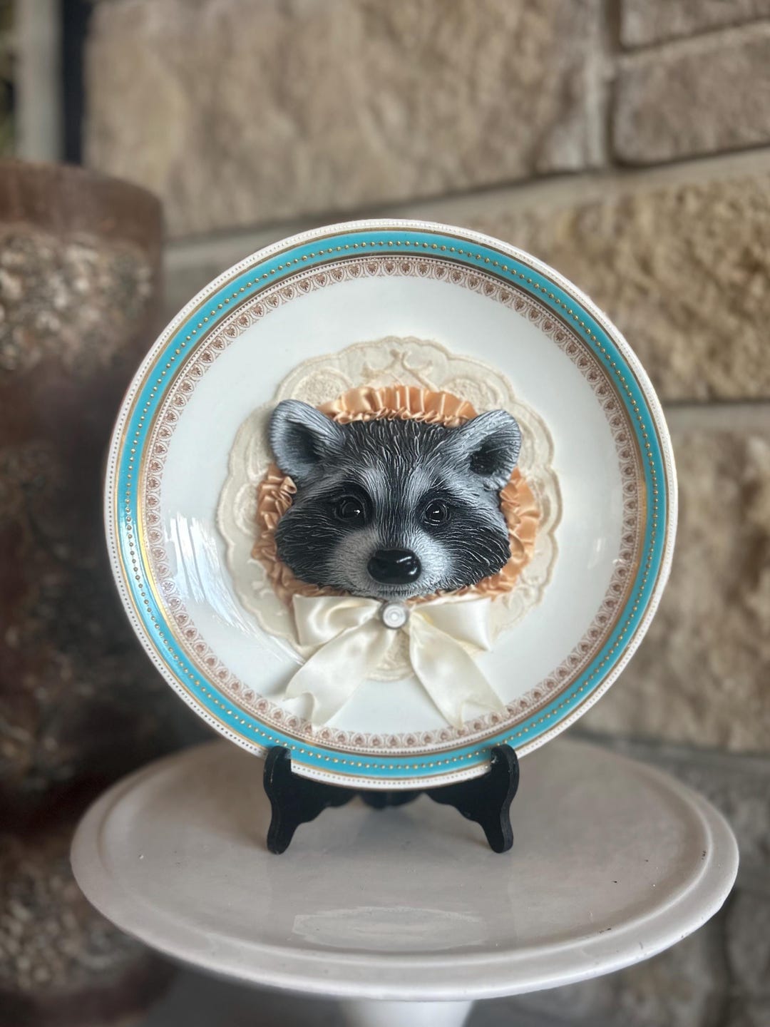 Raccoon “taxidermy” Wall Art Object, Faux Taxidermy, Handmade Sculpture ...