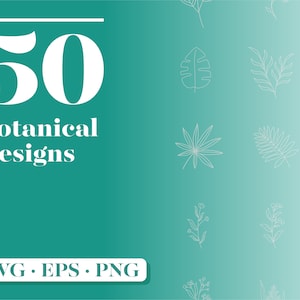 Collections de paquets de plantes et de feuilles - SVG, PNG, EPS - Icône, Vecteur, Floral, Fleur, Botanique, Plante, Feuilles, Branches - Pour usage commercial