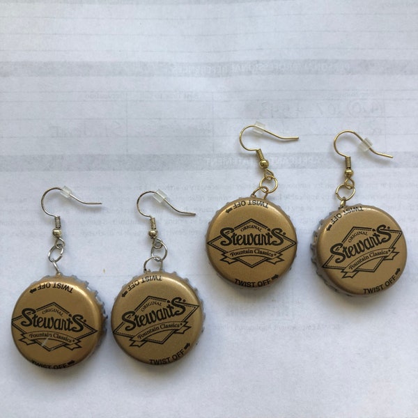 Gold Bottle Cap Earrings