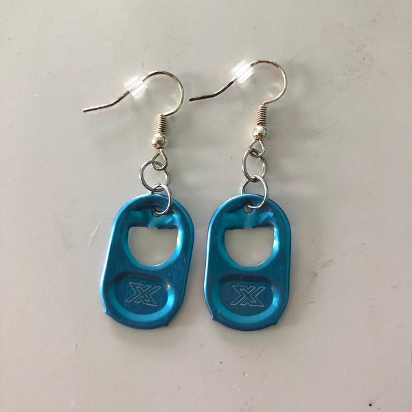 Light Blue ‘X’ Pop Tab Earrings