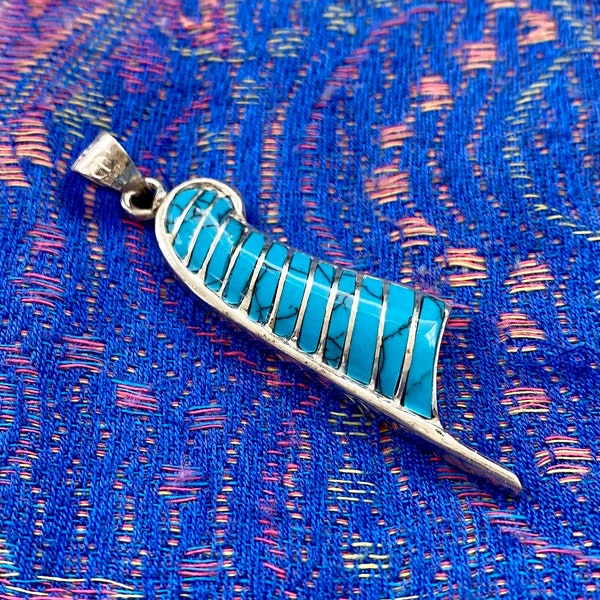 Feather of Maat Pendant Egyptian Solid 925 Silver