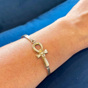Moonstone Ankh Bracelet Egyptian Silver 925