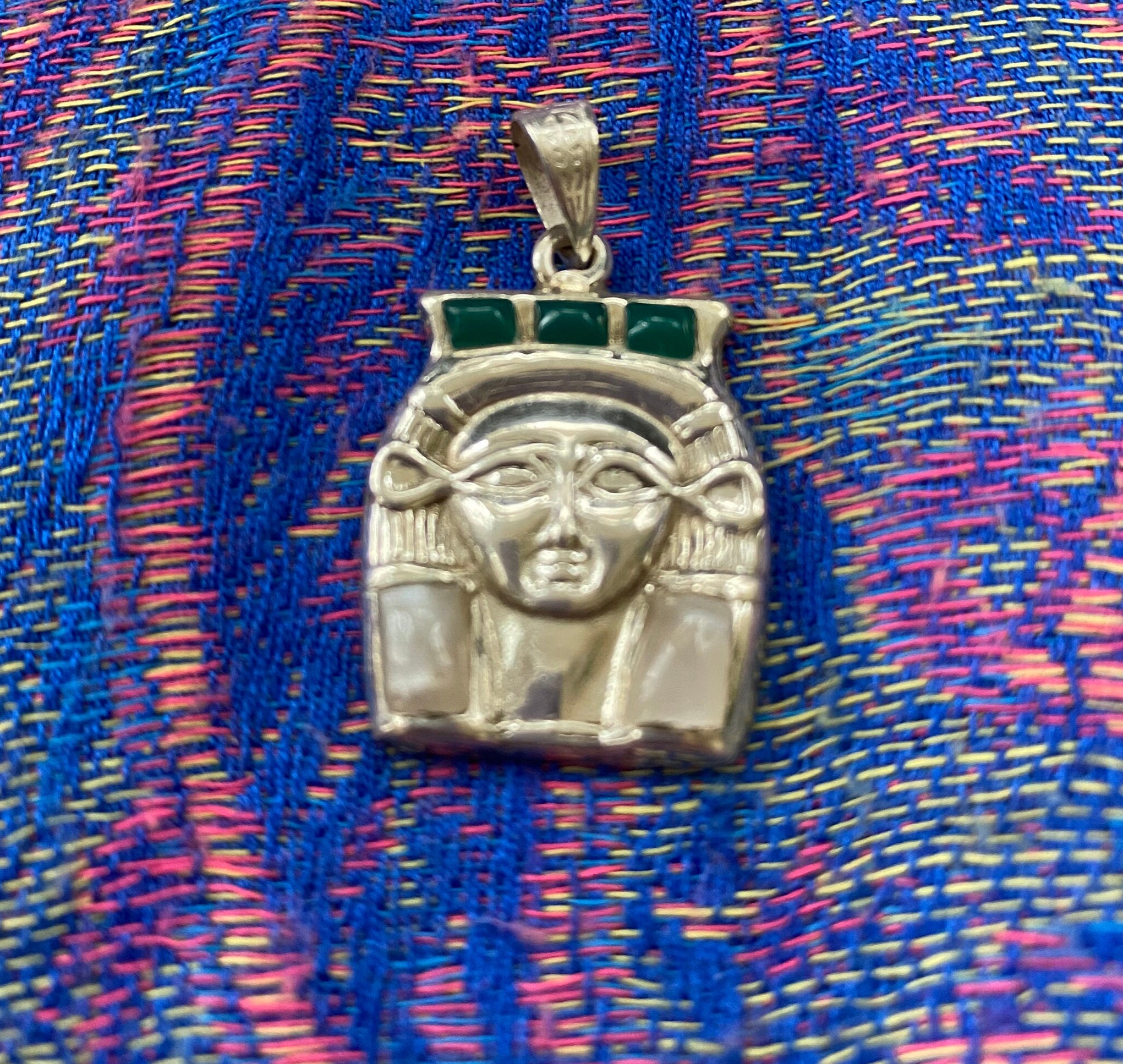 WithLoveSilver 925 Sterling Silver Egyptian Scarab & Ankh Pendant - Hathor Goddess Necklace
