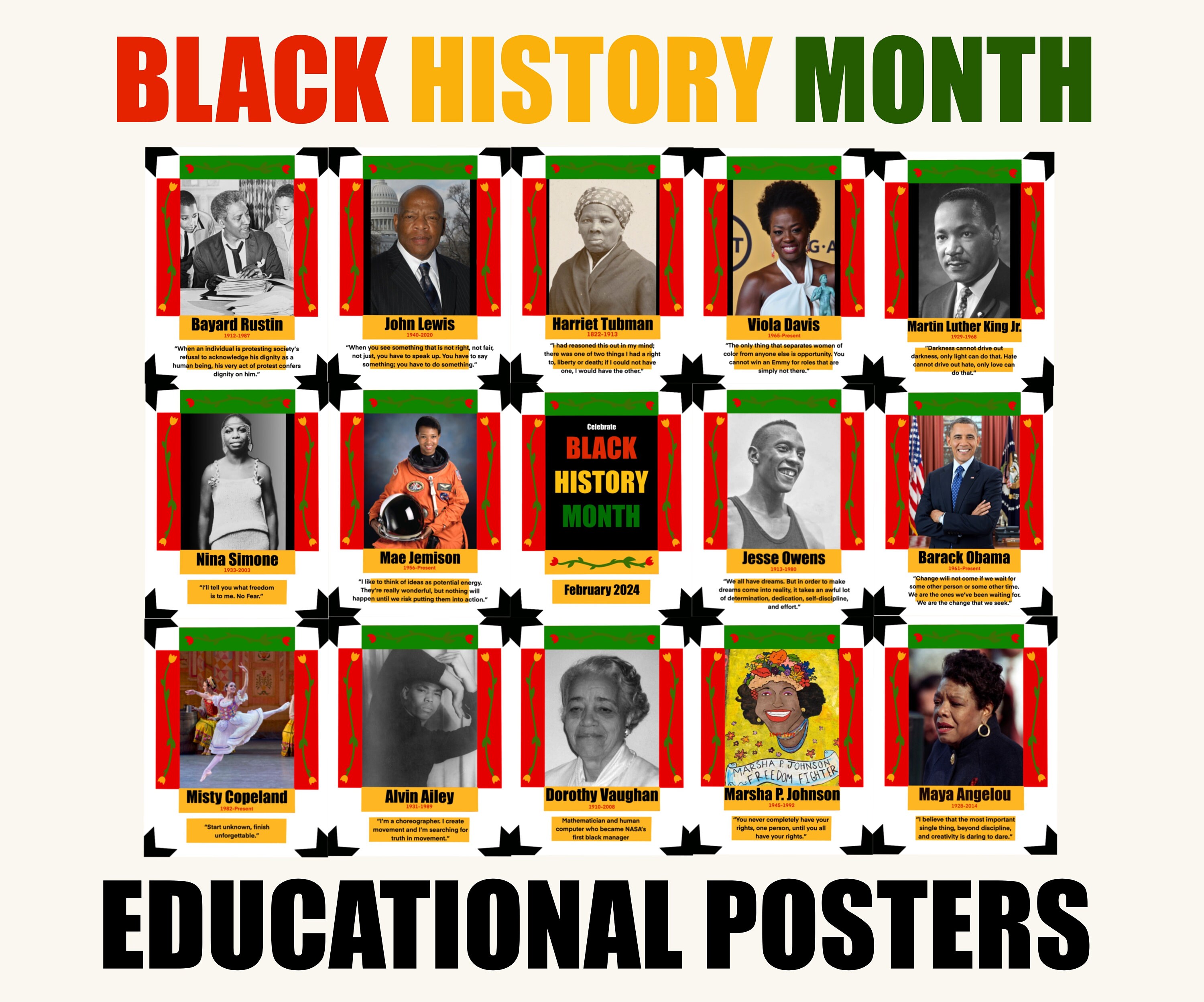 Celebrating Black History Month With Printable Posters Calendars 123