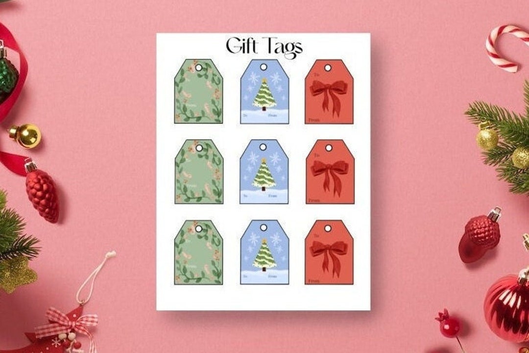 Printable Gift Tags Instant Download Christmas Gift Tags Etsy