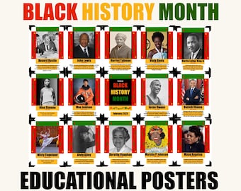 Black History Month Posters, Educational Classroom Decor (Digital Download)