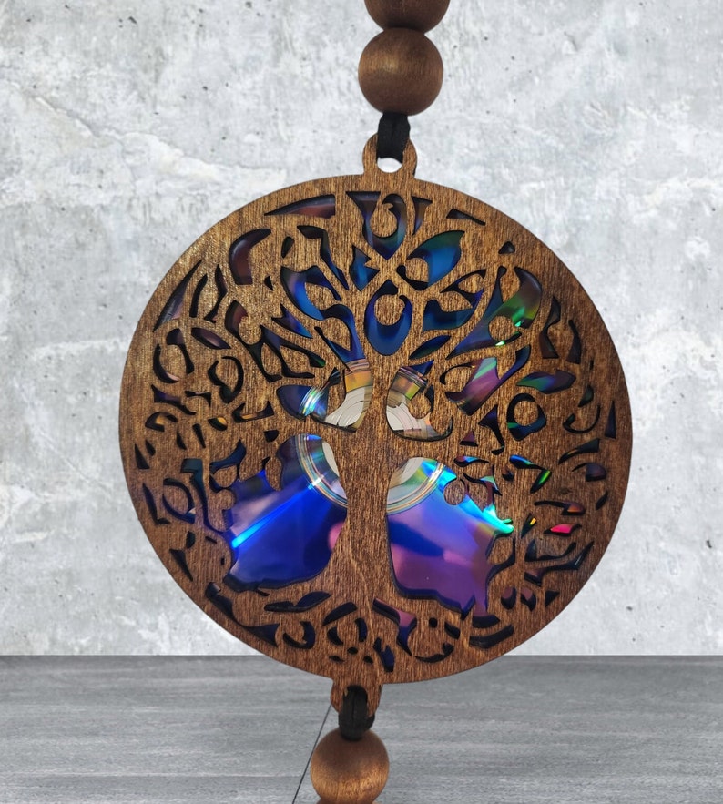 Tree of Life Reflector, Laser Cut Wood, Wood Bead Embellishments ...