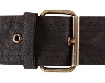 Cintura di ricambio in cotone cerato nero anticato