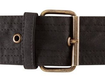 Cintura di ricambio in cotone cerato anticato nero