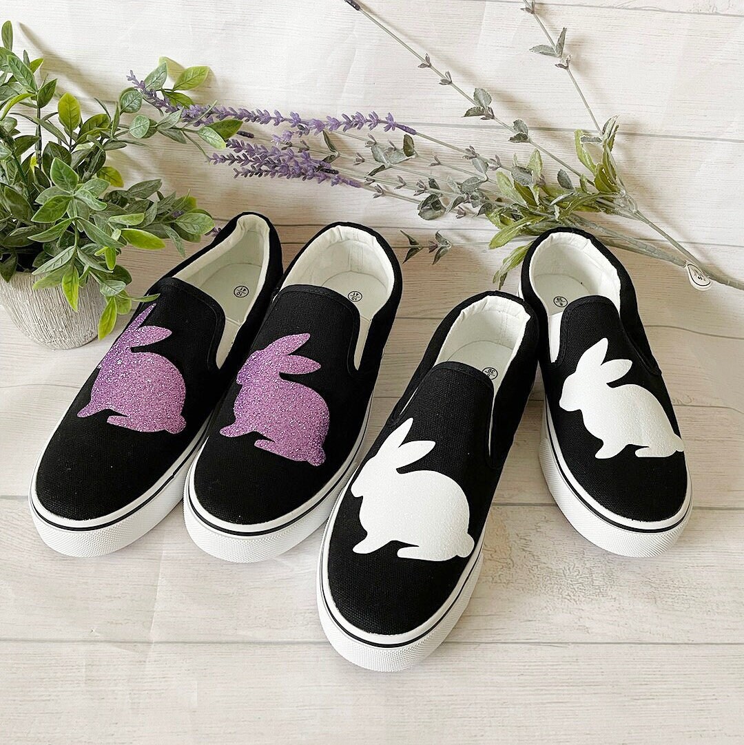 Glitter Easter Bunny SHOES Easter SNEAKERS EASTER Outfits Etsy
