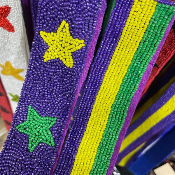 beaded mardi gras purse