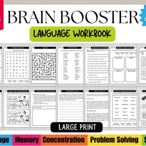 Brain Booster Workbook: Cognitive & Stroke Recovery Activities (Digital Download)