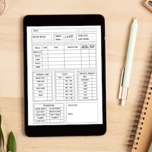 Caregiver Daily Task List, Caregiver Daily Log, Printable Caregiver Organizer Planner, Caregiver Templates, Caregiver Checklist, Caregiver Schedule Form