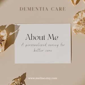Dementia Caregiver Guide Worksheet Form, Caregiver Printable Dementia Awareness Care Plan, Questionaire Survey,