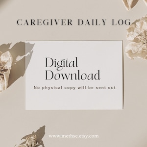 Caregiver Daily Task List, Caregiver Daily Log, Printable Caregiver Organizer Planner, Caregiver Templates, Caregiver Checklist, Caregiver Schedule Form