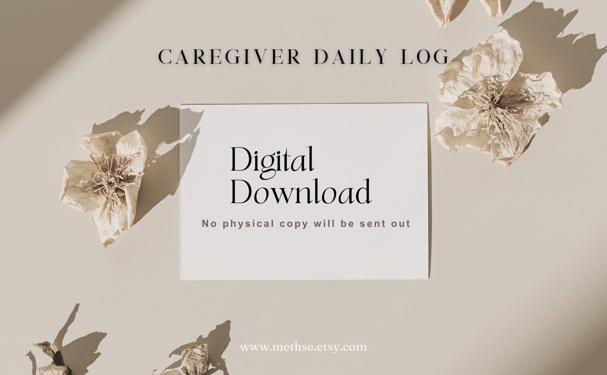 Caregiver Daily Log Checklist: Printable Task Template (digital ...