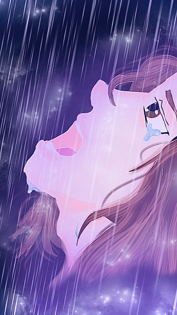 Download Sad Aesthetic Crying Girl Fanart Wallpaper
