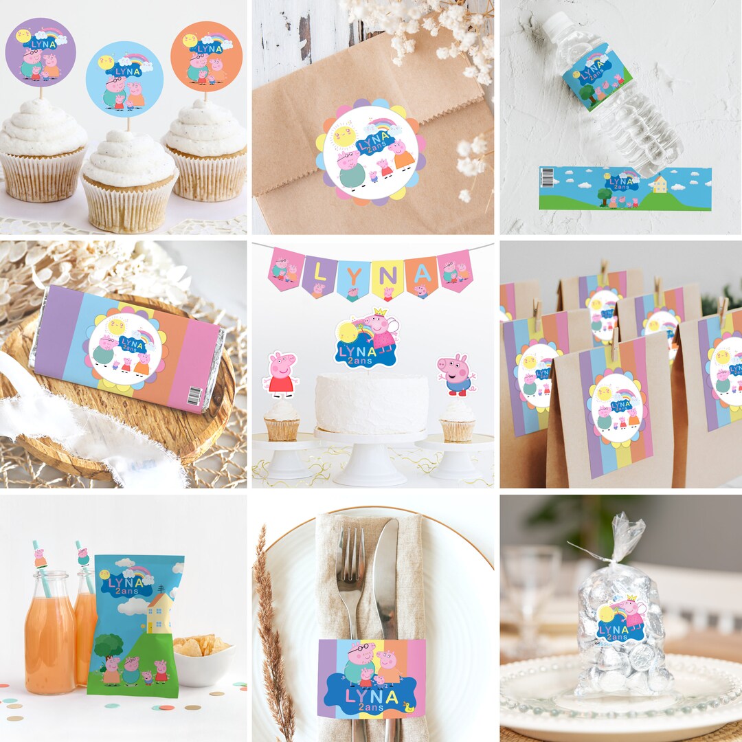 Editable PEPPA PIG Birthday Bundle, Printable Peppa Pig Birthday ...