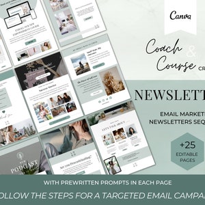 Emerald Email Newsletter|Email Marketing Campaign|Editable Newsletter|Course Creator Newsletter Templates|Targeted Newsletter