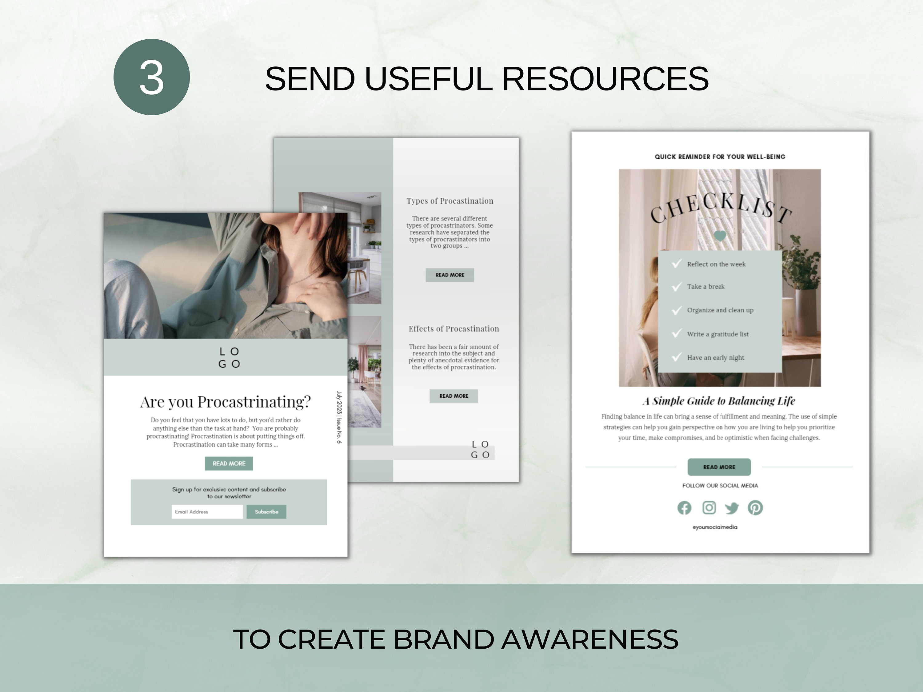 Emerald Email Newsletteremail Marketing Campaigneditable Etsy