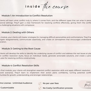 Conflict Resolution Course | Editable Course | Done For You Course | Online Course Templates Kit | Editable Training Materials | Workshop image 2